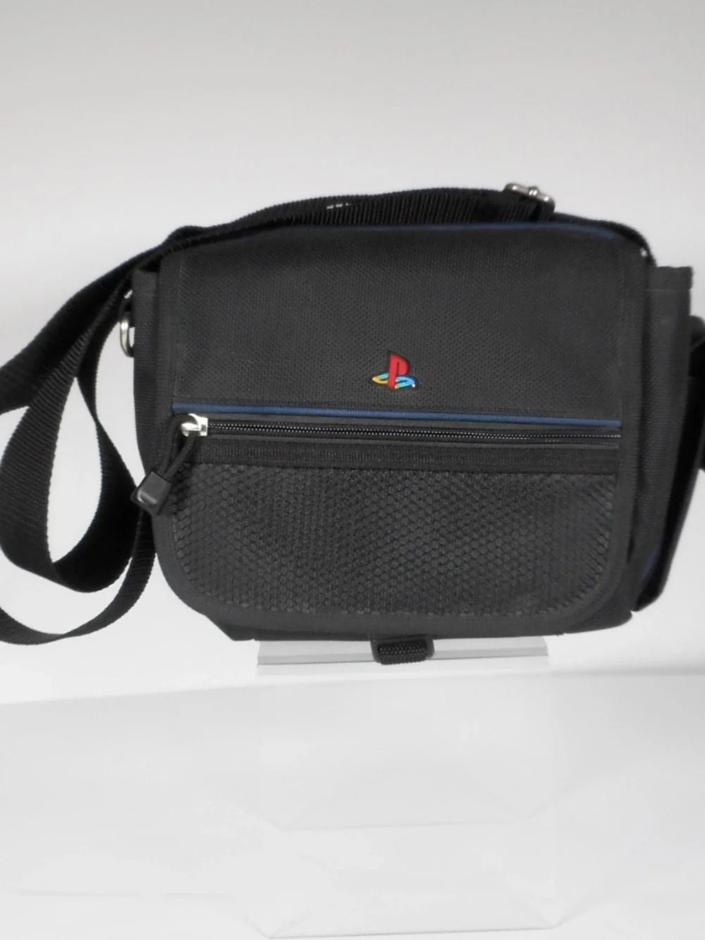 VTG Sony Playstation PS1 Black Game Carrying Case Travel Bag w Strap Gamer XLNT